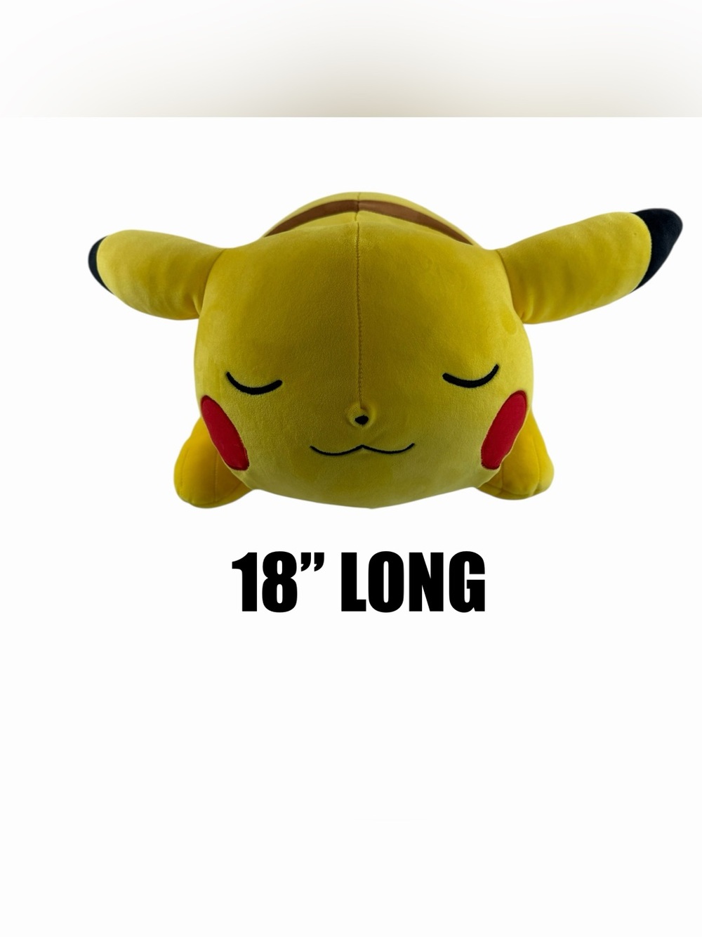 Pikachu 18” Stuffed Toy Pokemon Yellow Plush Sleeping Pose Pillow Stuffy‎ Plush